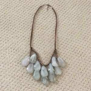 Teal statement necklace